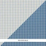 GEORGIE REVERSIBLE CHECK fabric INDIGO color by Schumacher
