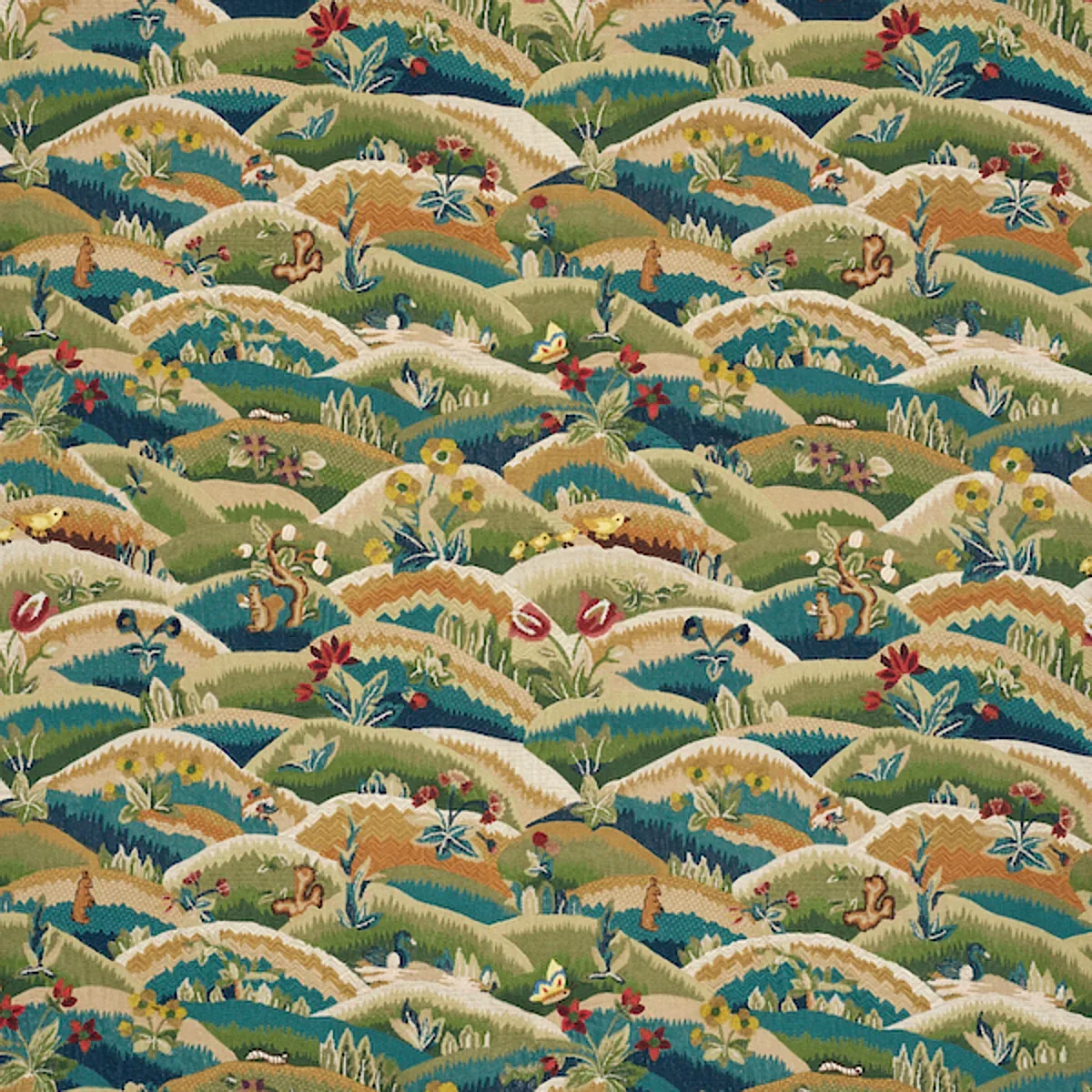 GERRY EMBROIDERY fabric DOCUMENT color by Schumacher