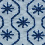 GIGI EMBROIDERY Fabric – BLUE | Schumacher | Wallpaper Twins GIGI EMBROIDERY fabric BLUE color by Schumacher