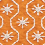 GIGI EMBROIDERY Fabric – ORANGE | Schumacher | Wallpaper Twi GIGI EMBROIDERY fabric ORANGE color by Schumacher