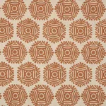 GILDED STAR BLOCK PRINT fabric CINNAMON color by Schumacher