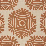 GILDED STAR BLOCK PRINT fabric CINNAMON color by Schumacher