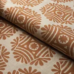 GILDED STAR BLOCK PRINT fabric CINNAMON color by Schumacher