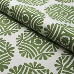 GILDED STAR BLOCK PRINT Fabric – GREEN | Schumacher | Wallpa GILDED STAR BLOCK PRINT fabric GREEN color by Schumacher