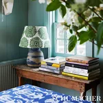 GILDED STAR BLOCK PRINT Fabric – GREEN | Schumacher | Wallpa GILDED STAR BLOCK PRINT fabric GREEN color by Schumacher