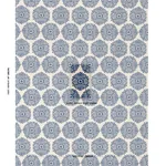 GILDED STAR BLOCK PRINT fabric NAVY ON NATURAL color by Schumacher