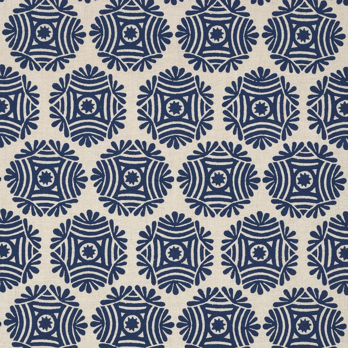 181541 | GILDED STAR BLOCK PRINT – NAVY ON NATURAL