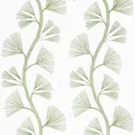 GINKGO EMBROIDERY fabric LEAF color by Schumacher