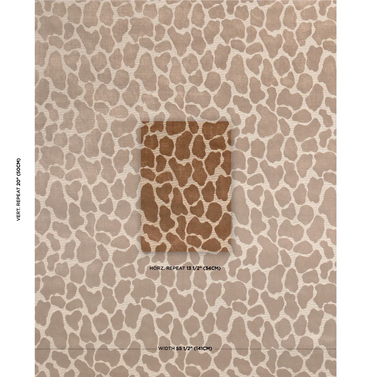 GIRAFFE VELVET Fabric – SAFARI | Schumacher | Wallpaper Twin GIRAFFE VELVET fabric SAFARI color by Schumacher