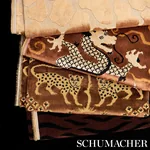 GIRAFFE VELVET Fabric – SAFARI | Schumacher | Wallpaper Twin GIRAFFE VELVET fabric SAFARI color by Schumacher