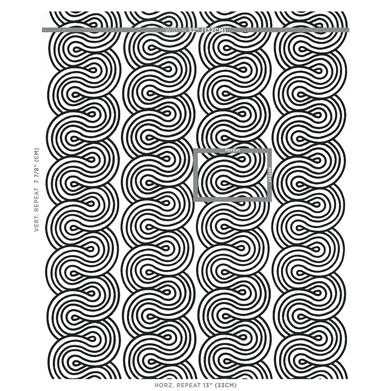 Giraldi Embroidery Fabric – BLACK | Schumacher | Wallpaper T Giraldi Embroidery fabric BLACK color by Schumacher