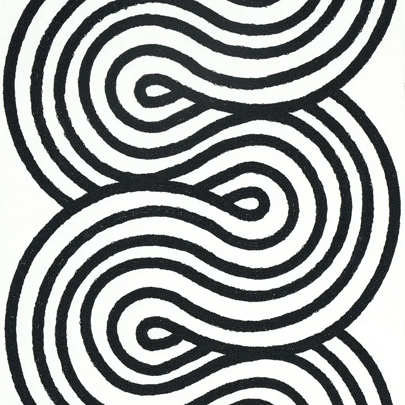 Giraldi Embroidery Fabric – BLACK | Schumacher | Wallpaper T Giraldi Embroidery fabric BLACK color by Schumacher