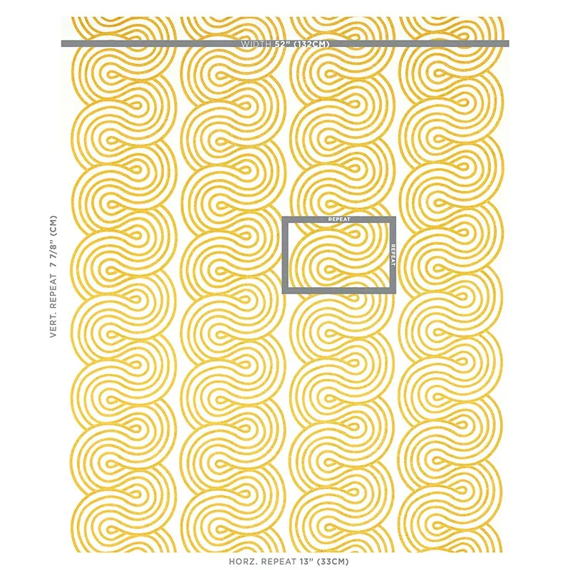 Giraldi Embroidery Fabric – GOLD | Schumacher | Wallpaper Tw Giraldi Embroidery fabric GOLD color by Schumacher
