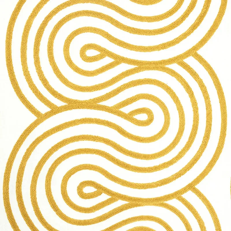 Giraldi Embroidery Fabric – GOLD | Schumacher | Wallpaper Tw Giraldi Embroidery fabric GOLD color by Schumacher