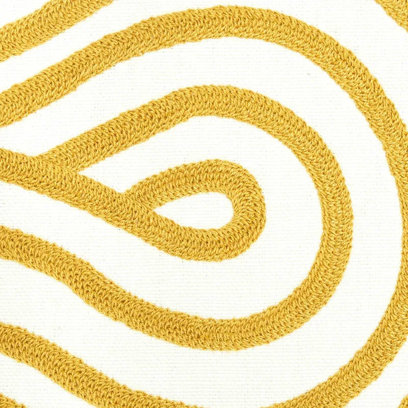 Giraldi Embroidery Fabric – GOLD | Schumacher | Wallpaper Tw Giraldi Embroidery fabric GOLD color by Schumacher