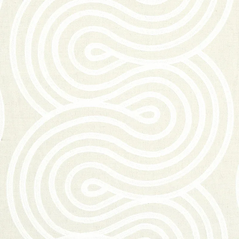 GIRALDI EMBROIDERY fabric NATURAL color by Schumacher