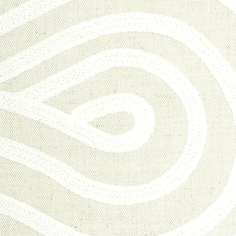 GIRALDI EMBROIDERY fabric NATURAL color by Schumacher