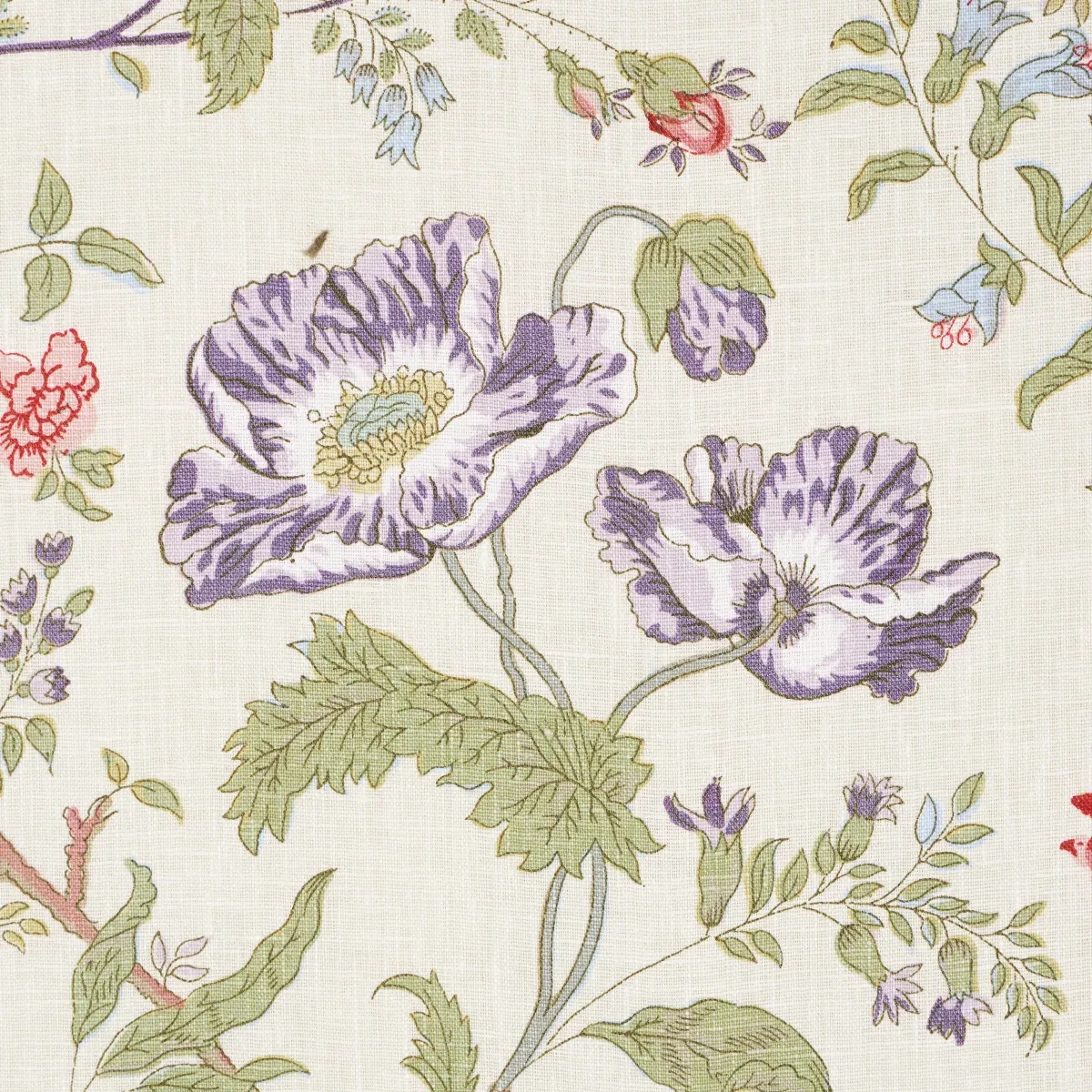 GISELLE FLORAL Fabric – IVORY | Schumacher | Wallpaper Twins GISELLE FLORAL fabric IVORY color by Schumacher