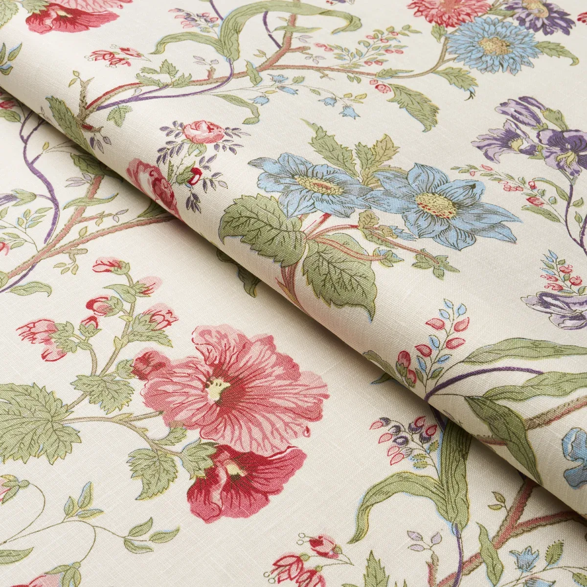 GISELLE FLORAL Fabric – IVORY | Schumacher | Wallpaper Twins GISELLE FLORAL fabric IVORY color by Schumacher