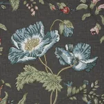 GISELLE FLORAL Fabric – NOIR | Schumacher | Wallpaper Twins GISELLE FLORAL fabric NOIR color by Schumacher