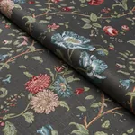GISELLE FLORAL Fabric – NOIR | Schumacher | Wallpaper Twins GISELLE FLORAL fabric NOIR color by Schumacher