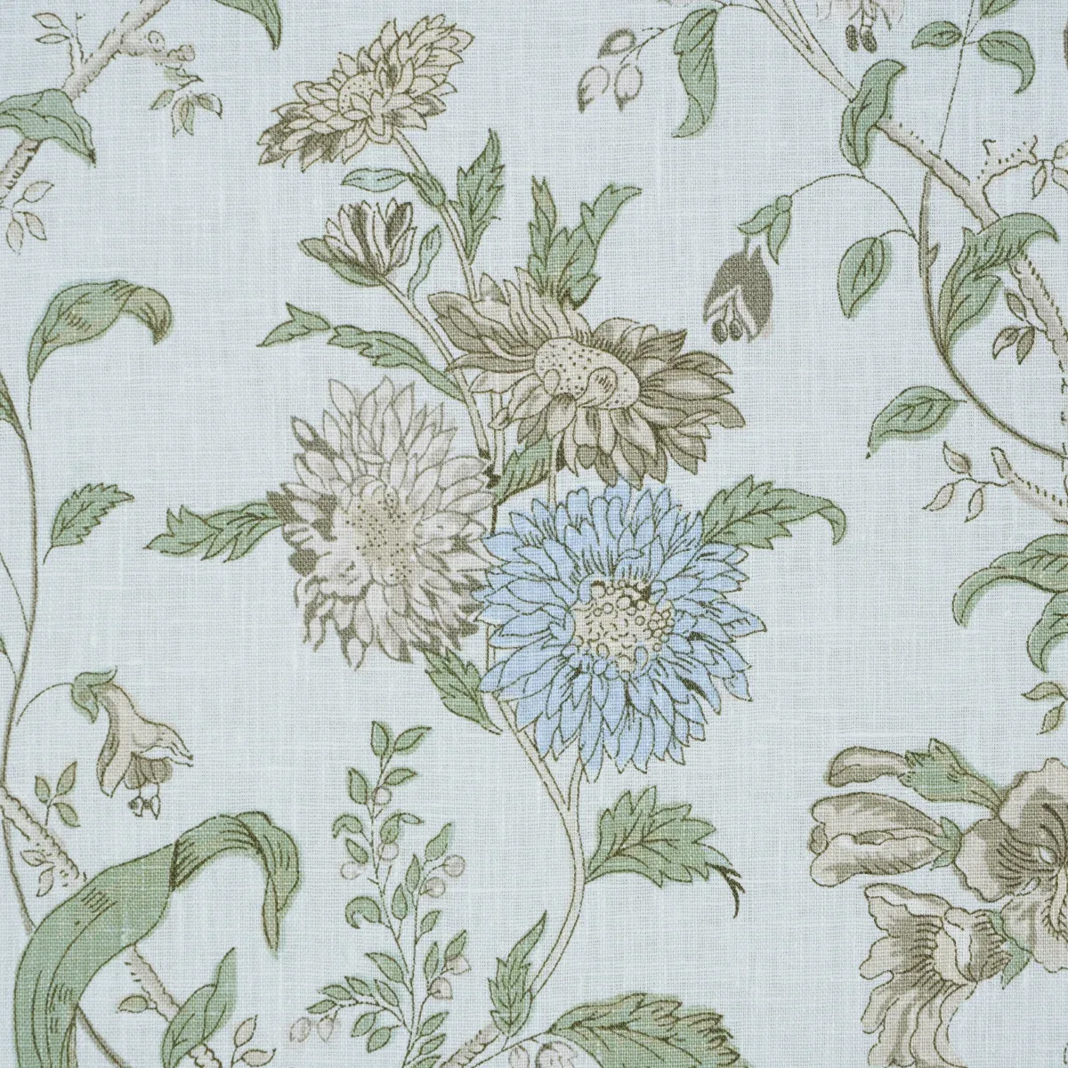 GISELLE FLORAL Fabric – SKY | Schumacher | Wallpaper Twins GISELLE FLORAL fabric SKY color by Schumacher