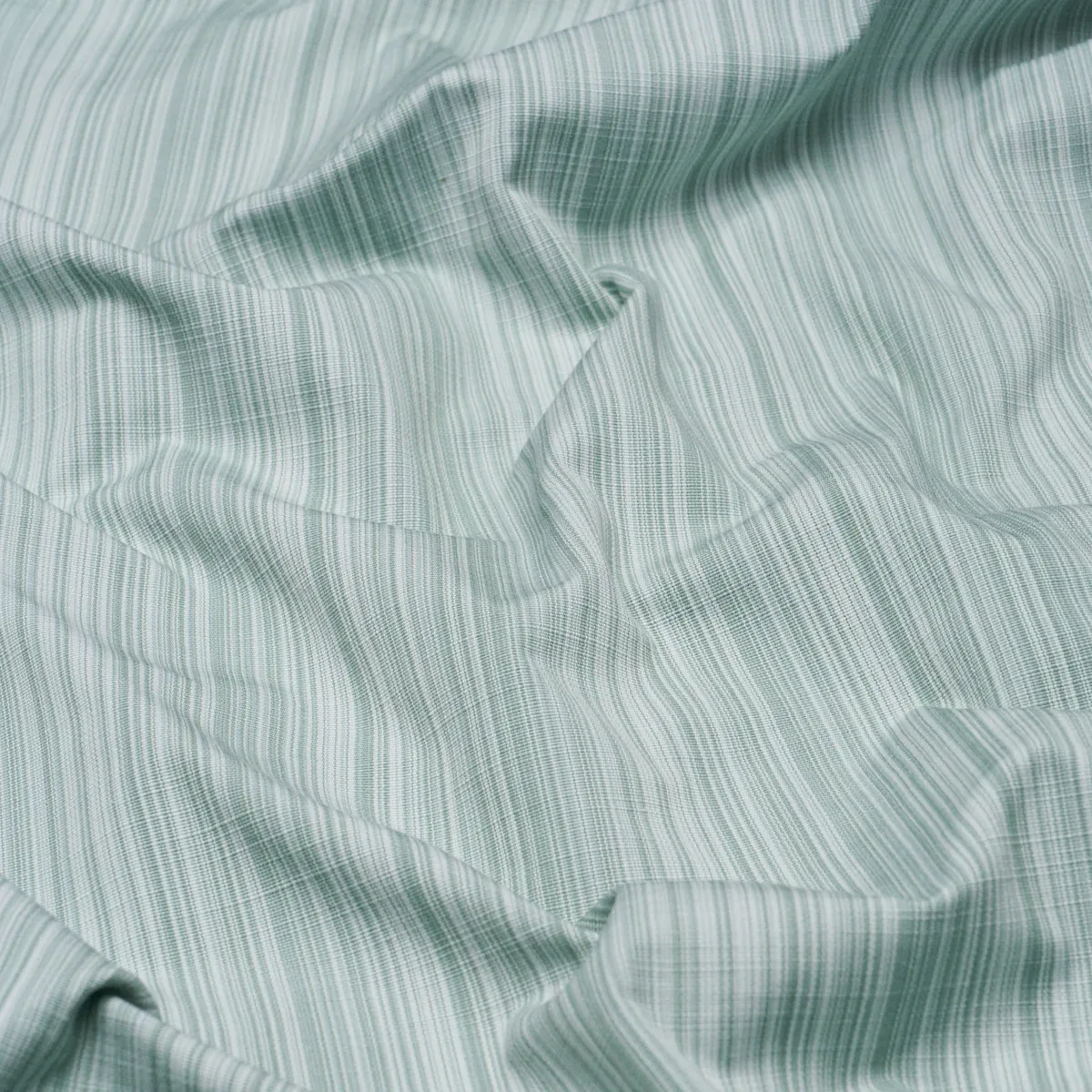 GRACIE SOLID STRIÉ fabric MINT GREEN color by Schumacher