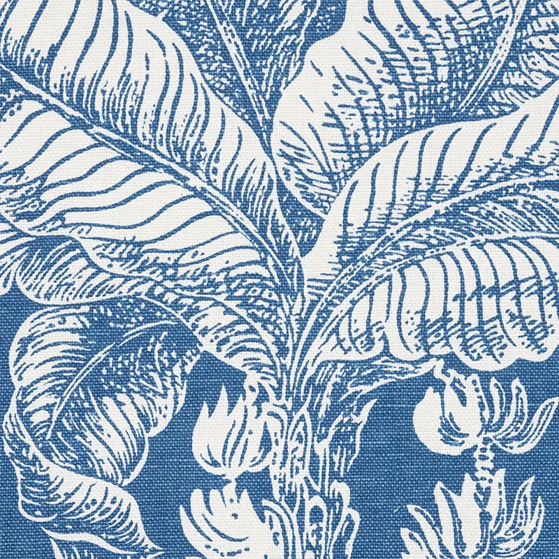 GRAND PALMS Fabric – BLUE | Schumacher | Wallpaper Twins GRAND PALMS fabric BLUE color by Schumacher