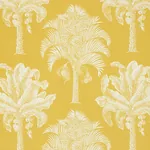 GRAND PALMS Fabric – GOLD | Schumacher | Wallpaper Twins GRAND PALMS fabric GOLD color by Schumacher