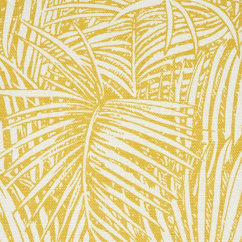 GRAND PALMS Fabric – GOLD | Schumacher | Wallpaper Twins GRAND PALMS fabric GOLD color by Schumacher