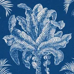GRAND PALMS INDOOR/OUTDOOR Fabric – NAVY | Schumacher | Wall GRAND PALMS INDOOR/OUTDOOR fabric NAVY color by Schumacher