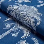 GRAND PALMS INDOOR/OUTDOOR Fabric – NAVY | Schumacher | Wall GRAND PALMS INDOOR/OUTDOOR fabric NAVY color by Schumacher