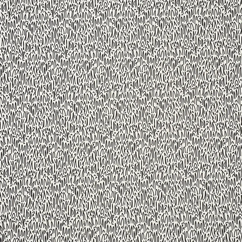 GRASS II INDOOR/OUTDOOR fabric BLACK color by Schumacher