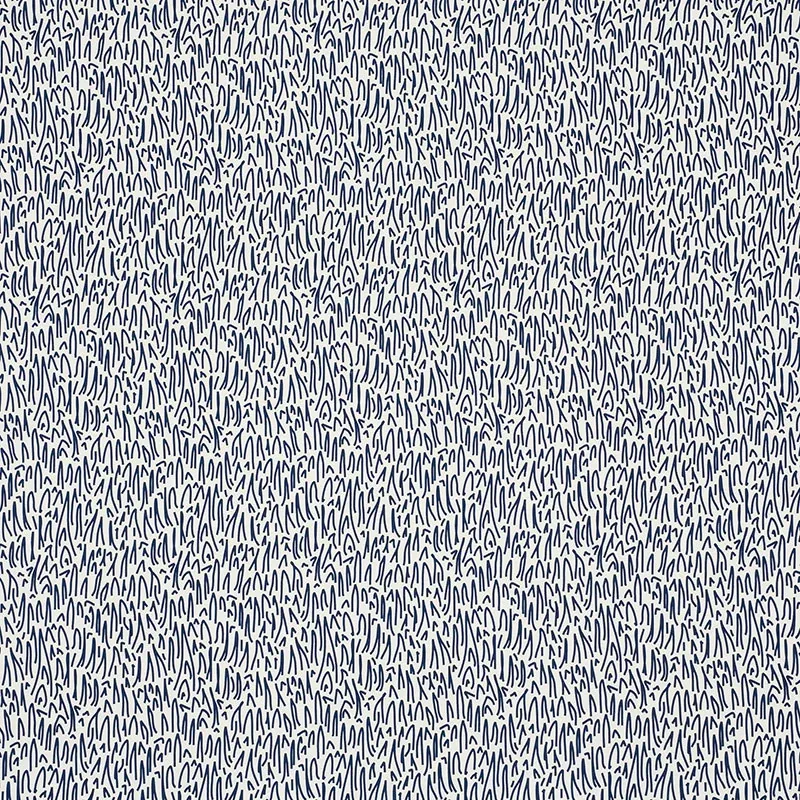 GRASS II INDOOR/OUTDOOR fabric NAVY color by Schumacher