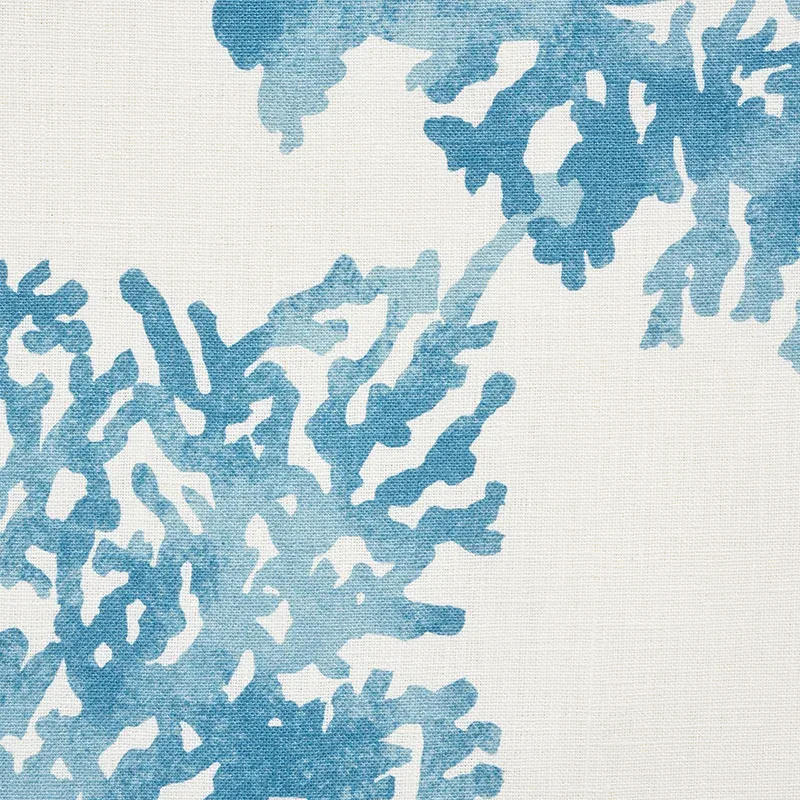 GREAT BARRIER REEF fabric BLUE color by Schumacher