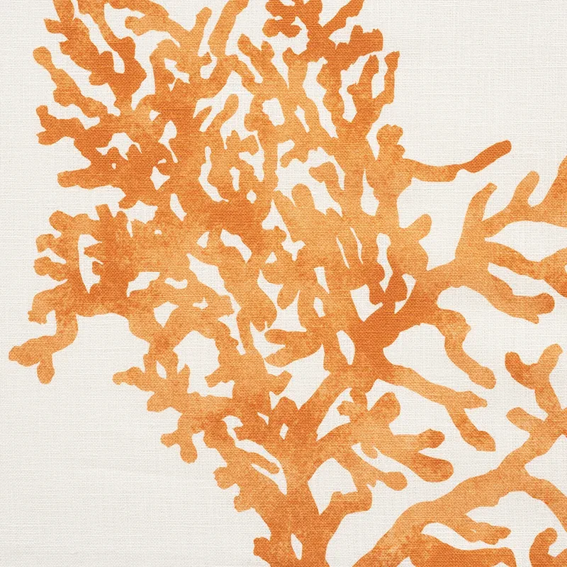 GREAT BARRIER REEF Fabric – ORANGE | Schumacher | Wallpaper GREAT BARRIER REEF fabric ORANGE color by Schumacher