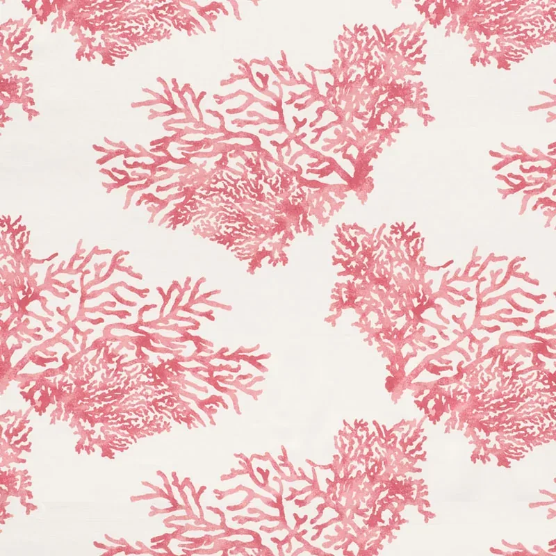 GREAT BARRIER REEF fabric PINK color by Schumacher