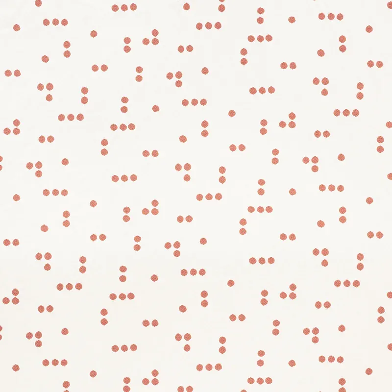 GREAT ROCK EMBROIDERY fabric CORAL color by Schumacher
