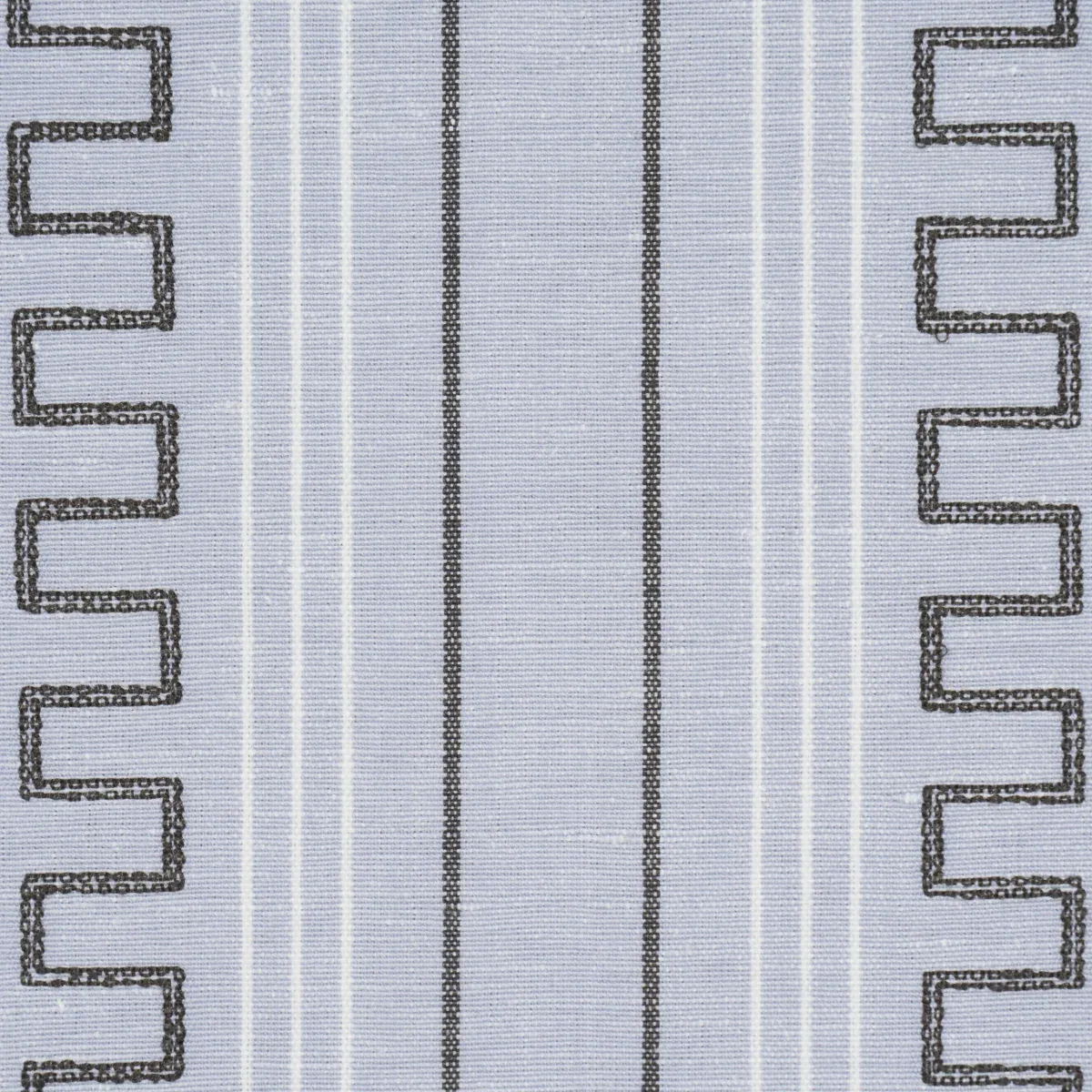 GRECO STRIPE fabric CHAMBRAY color by Schumacher