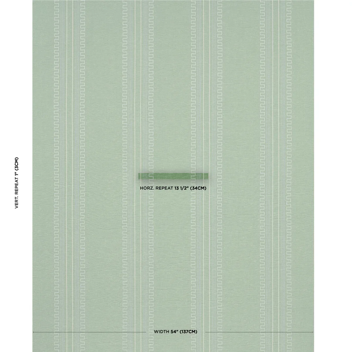 GRECO STRIPE fabric GREEN color by Schumacher