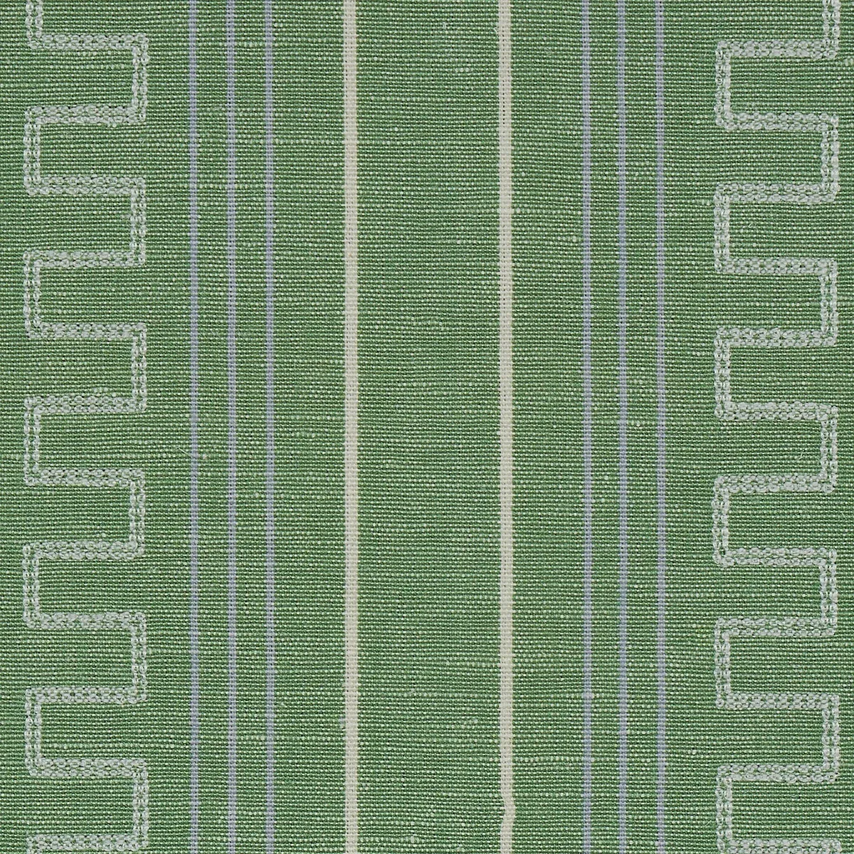 GRECO STRIPE fabric GREEN color by Schumacher