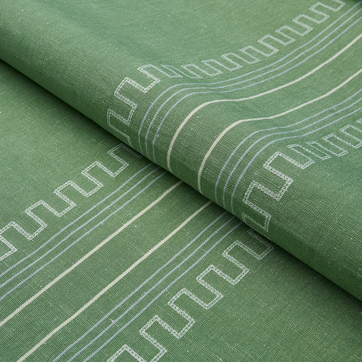 GRECO STRIPE fabric GREEN color by Schumacher