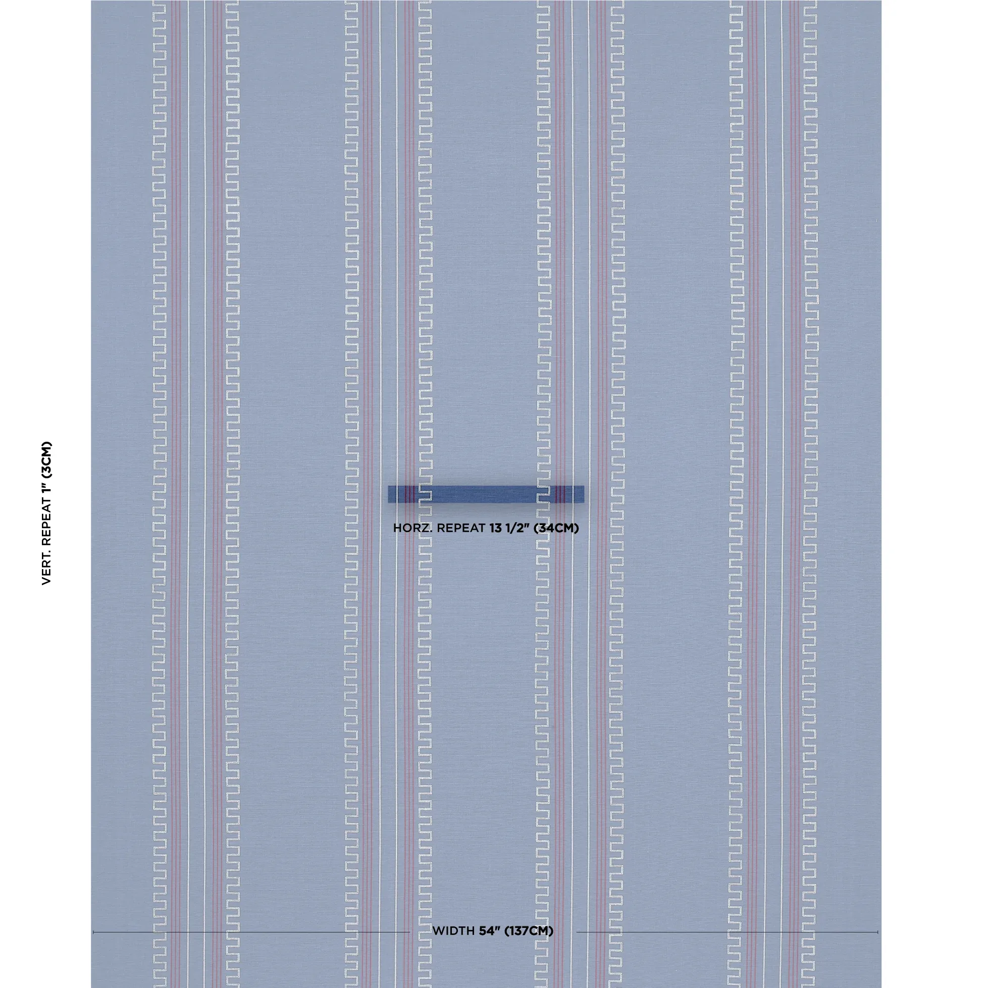 GRECO STRIPE fabric NAVY color by Schumacher
