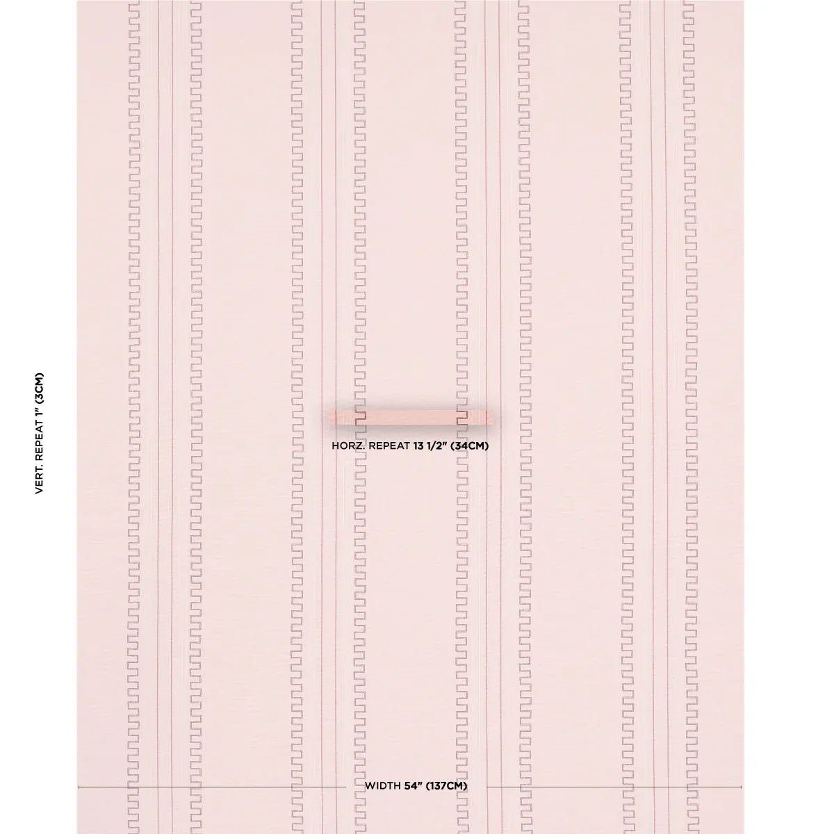 GRECO STRIPE fabric PINK color by Schumacher