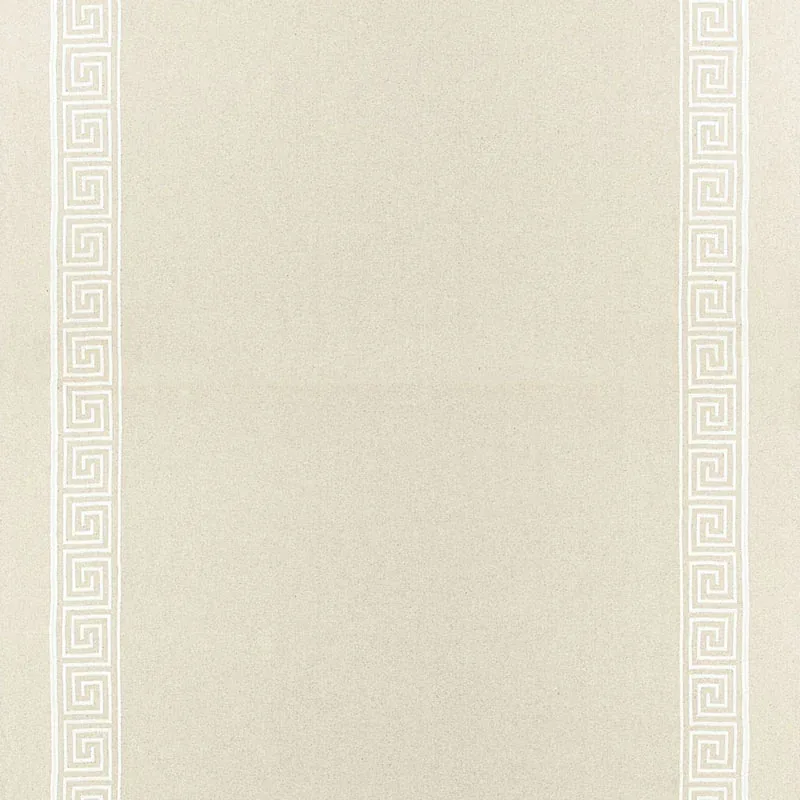 Greek Key Embroidery II fabric OYSTER color by Schumacher
