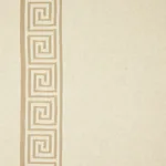 GREEK KEY EMBROIDERY Fabric – PEBBLE AND TAUPE | Schumacher GREEK KEY EMBROIDERY fabric PEBBLE AND TAUPE color by Schumacher