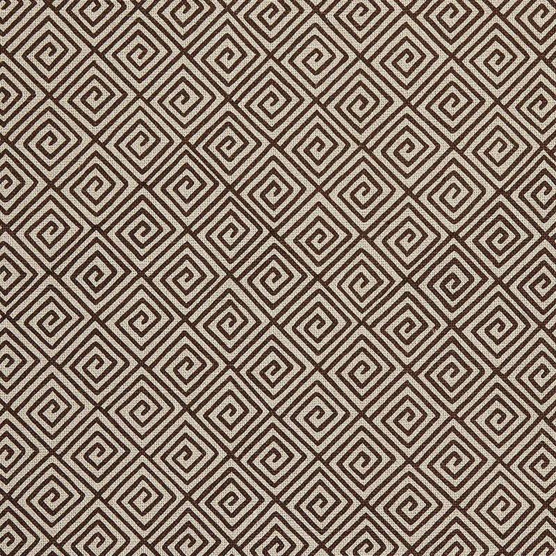 GREEK KEY fabric JAVA color by Schumacher