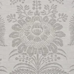 GRETA DAMASK fabric GREY color by Schumacher