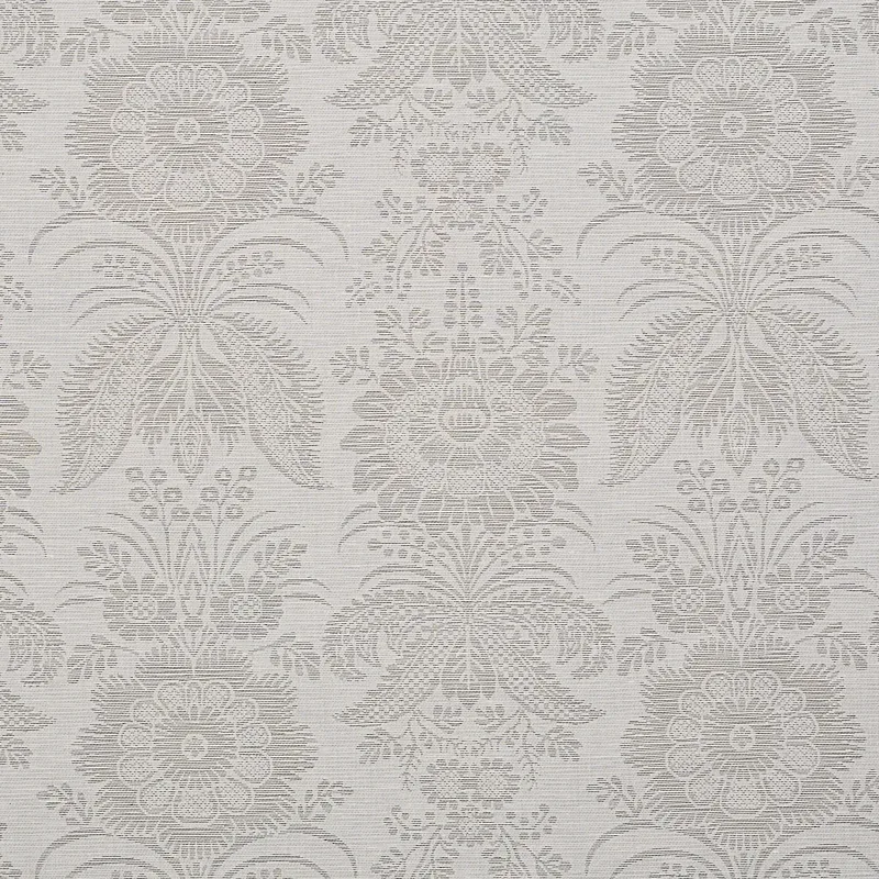 GRETA DAMASK fabric GREY color by Schumacher