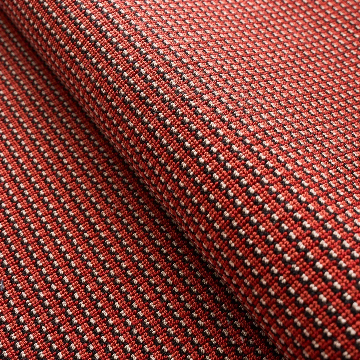 GRUNDA ÉPINGLÉ Fabric – CINNABAR | Schumacher | Wallpaper Tw GRUNDA ÉPINGLÉ fabric CINNABAR color by Schumacher